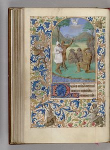 Bebudelsen til hyrdernes timebog, 1450-1499 af Jean Fouquet