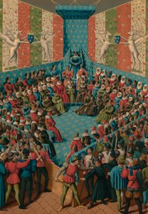 Dom over Johannes II af Alencon, 1400-tallet af Jean Fouquet