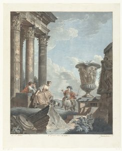 Gamle ruiner af Jean Francois Janinet