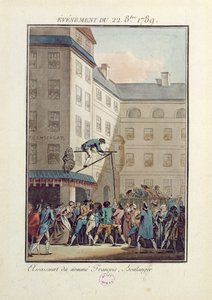 Begivenheder den 22. oktober 1789: Hængning af en mand ved navn Francois, en bager af Jean Francois Janinet