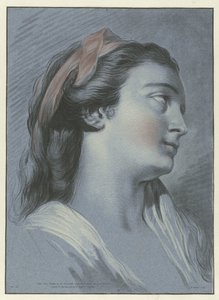 Hovedet af en ung kvinde Tete de femme af Jean Francois Janinet
