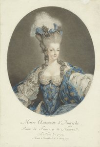 Portræt af Marie Antoinette Marie Antoinette af Østrig, Dronning af Frankrig og Navarra (titel på objektet) af Jean Francois Janinet