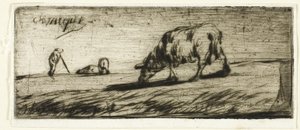 Et Får, der græsser af Jean Francois Millet