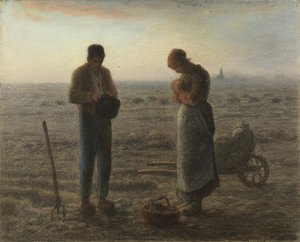 Angelus (pastel på papir) af Jean-Francois Millet