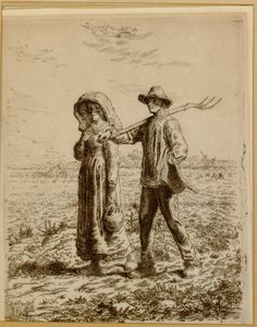 Går på arbejde, 1863 af Jean Francois Millet