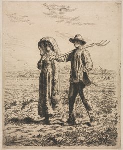 Går på arbejde. af Jean Francois Millet