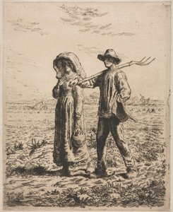 Går på arbejde af Jean Francois Millet