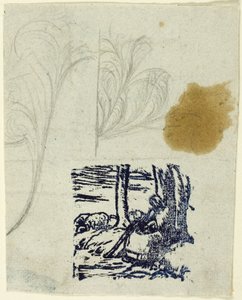 Lille hyrdinde, siddende af Jean Francois Millet