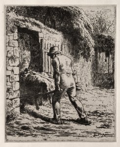 Bonde, der vender tilbage fra Gødningsbunken af Jean-Francois Millet