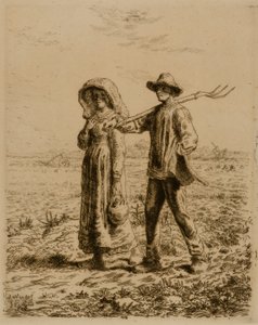 Bønder på vej til arbejde af Jean Francois Millet