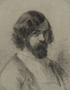 Portræt af Narcissus Virgil Diaz de la Peña, 1848. af Jean Francois Millet