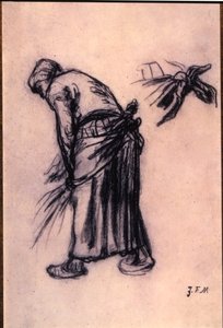 Studie af en opsamler af Jean Francois Millet