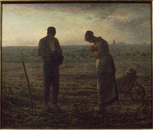 Angelus - olie på lærred af Jean Francois Millet