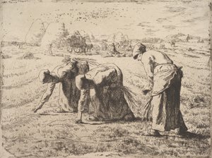 The Gleaners, ca. 1855-56 (ætsning på chine collé) af Jean Francois Millet
