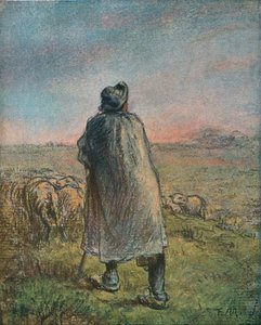 Hyrden, 1800-tallet af Jean Francois Millet