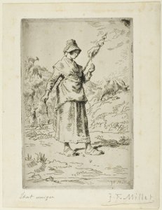Spinneren af Jean Francois Millet