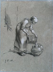 Kvinde ved en Brønd af Jean Francois Millet