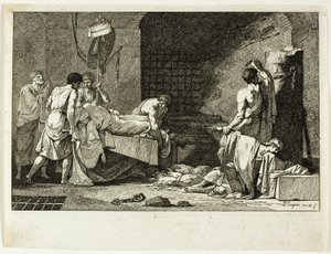 Andagt af Cimon eller Begravelse af Miltiade af Jean François Pierre Peyron