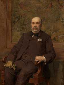 Selvportræt (olie på lærred) af Jean Francois Portaels