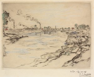 Seinen ved Asnières af Jean Francois Raffaelli