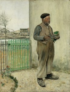 Mand, der lige har malet sit hegn af Jean Francois Raffaelli