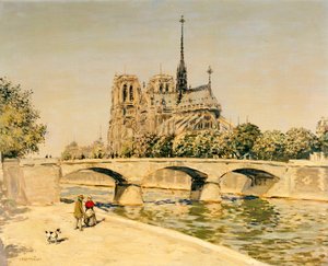 Notre Dame og Seinen af Jean Francois Raffaelli