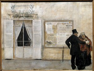 Invitationerne venter på brylluppet Maleri af Jean francois Raffaelli (1850-1924), før 1884, søn. 0.525x0.685 m, Paris, Musee d