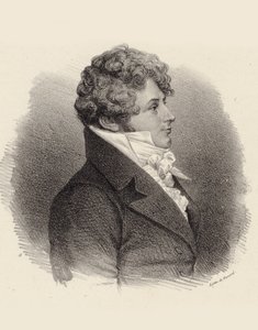 Portræt af pianist og komponist Daniel Steibelt 1765-1823, 1834. af Jean François Benard