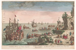 Udsigt over havnen i Caudebec ved mundingen af ​​Seinen 83. Vue d
