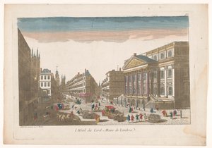 Udsigt over Mansion House i London l´Hôtel du Lord = Maire de Londre (titel på objekt) af Jean François Daumont