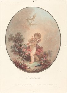 kærlighed af Jean François Janinet after Jean Honoré Fragonard