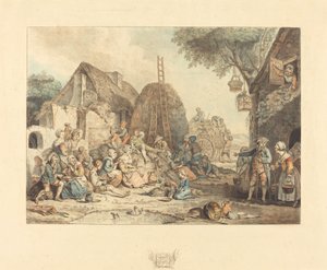 Høstmændenes frokost af Jean François Janinet after Pierre Alexandre Wille