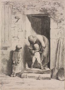 Moderlig omsorg af Jean Francois Millet