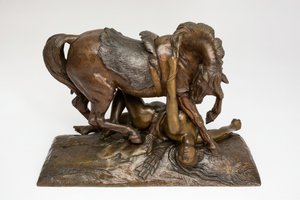 Den sårede Amazonas, 1839. af Jean François Théodore Gechter
