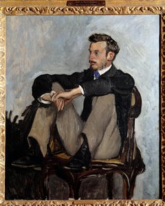Portræt af maleren Pierre Auguste Renoir (1841-1919) Maleri af Jean Frederic Bazille (1841-1870) 1867. Dim. 0,62 x 0,51 m Paris, musee d