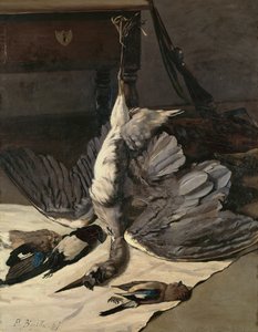 Stilleben med hejre, 1867 af Jean Frederic Bazille