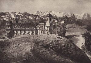 Hotel Rigi Kulm, udsigt over Berner Alperne (s/h foto) af Jean Gaberell