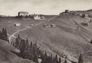 Hotel Rigi Staffel, elektrisk Arth Rigi Bahn (s/h-billede) af Jean Gaberell