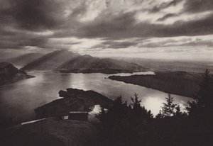 Rigi Kaltbad, aftenstemning med udsigt fra Känzeli (s/h foto) af Jean Gaberell