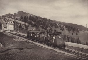 Vitznau Rigi Kulm, stativjernbane (s/h foto) af Jean Gaberell