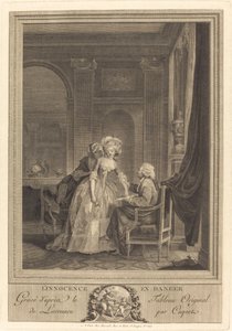 Uskyld i fare af Jean Gabriel Caquet after Nicolas Lavreince