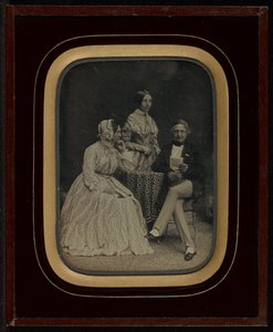 Portræt af Jean Gabriel og Anne-Charlotte-Adélaide Eynard med Madame Charrière af Jean Gabriel Eynard