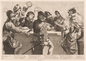 Spåkonen af Jean Ganière after Valentin de Boullogne