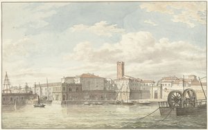 Havnen fra Civitavecchia af Jean Grandjean