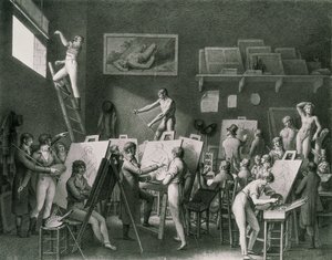 Jacques Louis Davids studie (1748-1825) af Jean Henri Cless