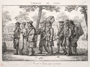 Scener fra Paris: Blinde mænd fra Quinze Vingts, Walking af Jean Henri Marlet
