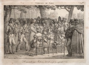 Scener fra Paris: Promenade i Tuilerierne. Hvad kigger de på?