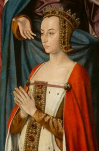 Hertuginde Anne de Beaujeu, detalje. Triptykon af mesteren af Moulins
