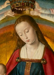 Jomfruen, detalje. Triptykon af mesteren af Moulins