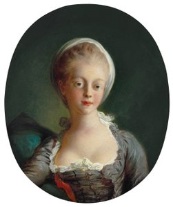 Fragonard - Portræt af en ung dame, ca. 1770 - 1772 af Jean Honore Fragonard